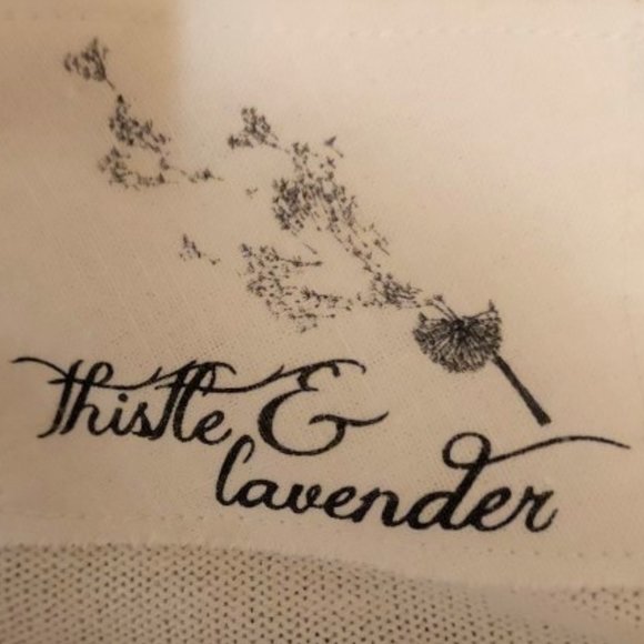 Thistle & Lavender Ivory long sleeve Sweater embroiderd front w/lace Size M NWT - Picture 7 of 10
